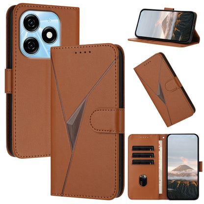 Triangle Pattern Buckle Clasp Leather Phone Case, For Tecno Spark 20, For Tecno Spark Go 2024, For Tecno Camon 20 Premier, For Tecno Camon 20 / Camon 20 Pro 4G, For Tecno Spark 10C, For Tecno Spark 10 4G, For Tecno Spark Go 2023, For Tecno Spark 10 Pro...