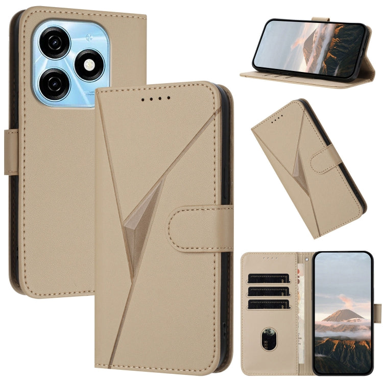 Triangle Pattern Buckle Clasp Leather Phone Case, For Tecno Spark 20, For Tecno Spark Go 2024, For Tecno Camon 20 Premier, For Tecno Camon 20 / Camon 20 Pro 4G, For Tecno Spark 10C, For Tecno Spark 10 4G, For Tecno Spark Go 2023, For Tecno Spark 10 Pro...