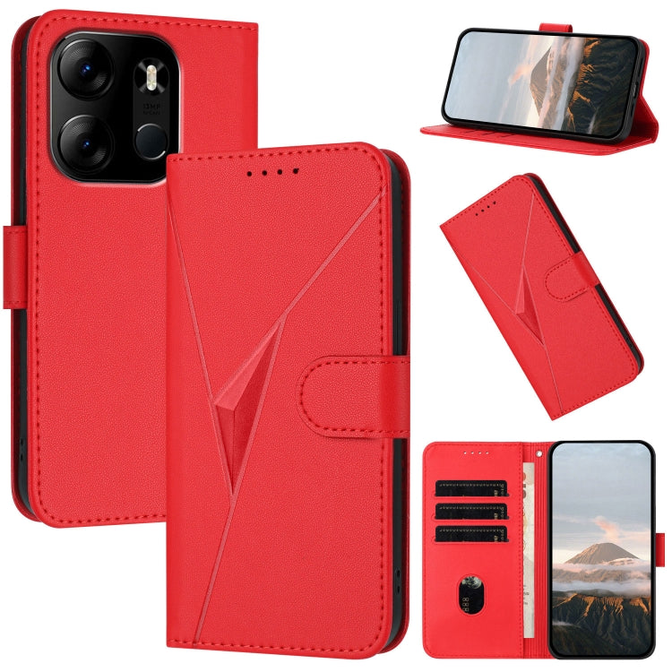 Triangle Pattern Buckle Clasp Leather Phone Case, For Tecno Spark 20, For Tecno Spark Go 2024, For Tecno Camon 20 Premier, For Tecno Camon 20 / Camon 20 Pro 4G, For Tecno Spark 10C, For Tecno Spark 10 4G, For Tecno Spark Go 2023, For Tecno Spark 10 Pro...