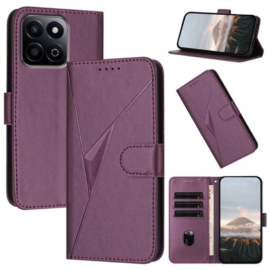 Triangle Pattern Buckle Clasp Leather Phone Case, For Honor 200 Smart 5G Global, For Honor X6a / X6b Global, For Honor 200 Global, For Honor 200 Pro Global, For Honor 200 Lite Global, For Honor X7b 5G, For Honor X8b, For Honor 100 Pro, For Honor 100   ...