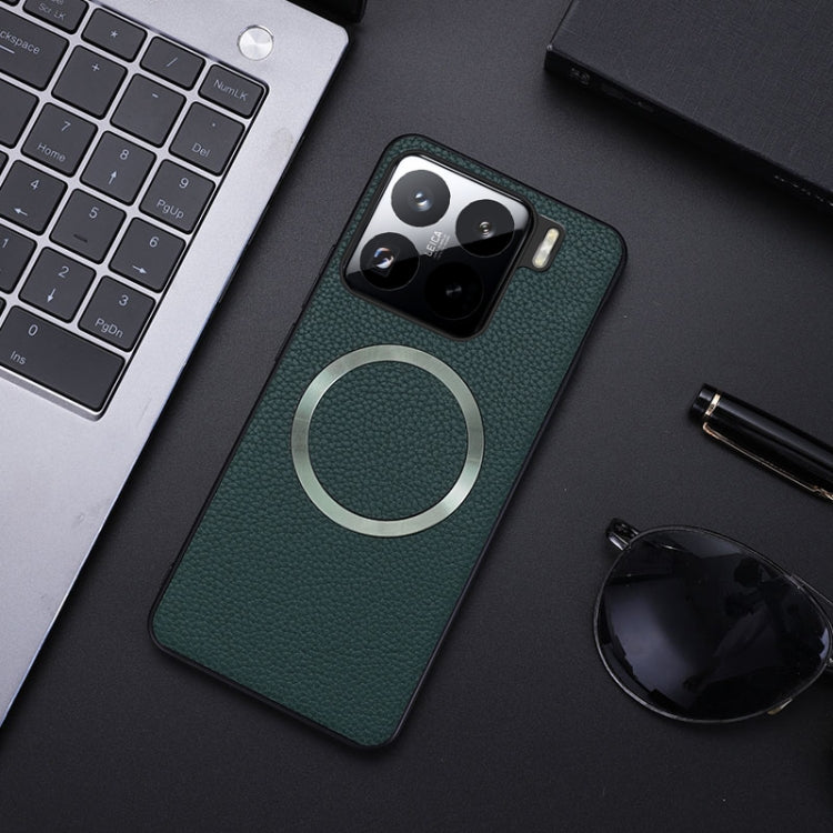 Green textured phone case with MagSafe-style circular ring, camera cutouts, slim fit
