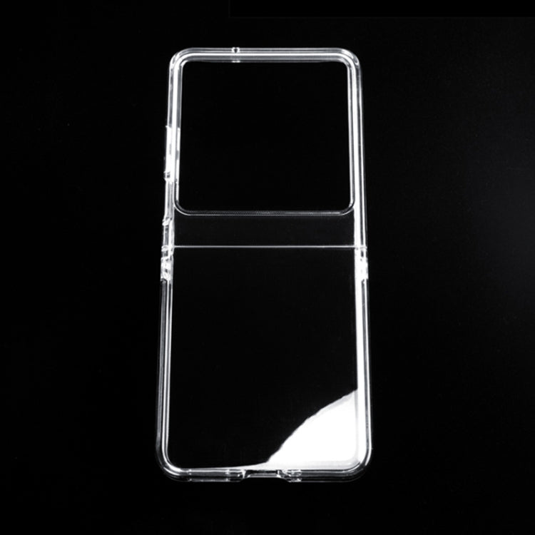 Transparent PC phone case for infinix Zero Flip, clear two-panel design