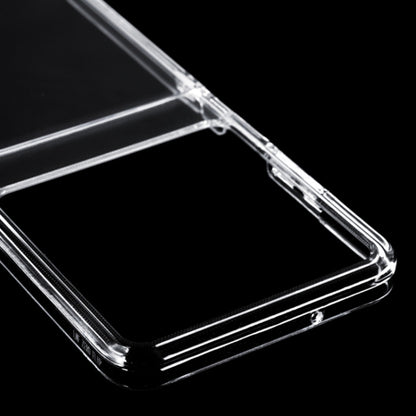 Transparent PC phone case for infinix Zero Flip, clear side cutouts and bumper