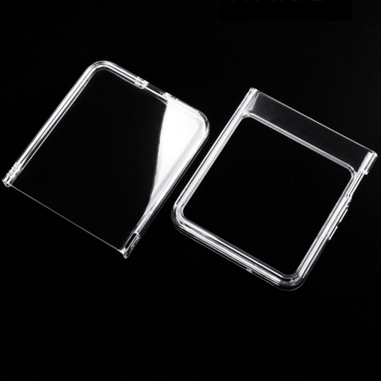 Transparent PC phone case for infinix Zero Flip, clear two-piece cover set