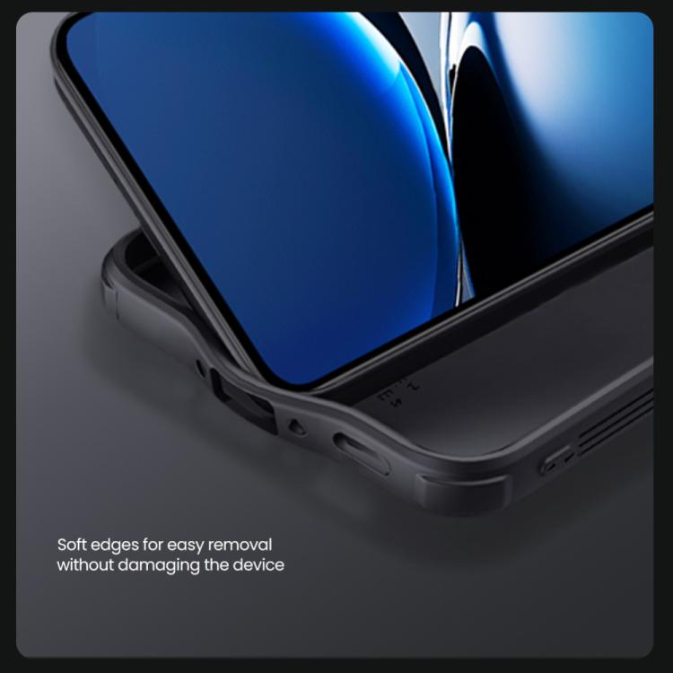 Black phone case with soft rounded edges protecting the phone corners