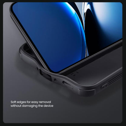 Black phone case with soft rounded edges protecting the phone corners