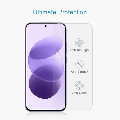 Tempered glass screen protector film with anti-smudge, anti-scratch, anti-glare protection
