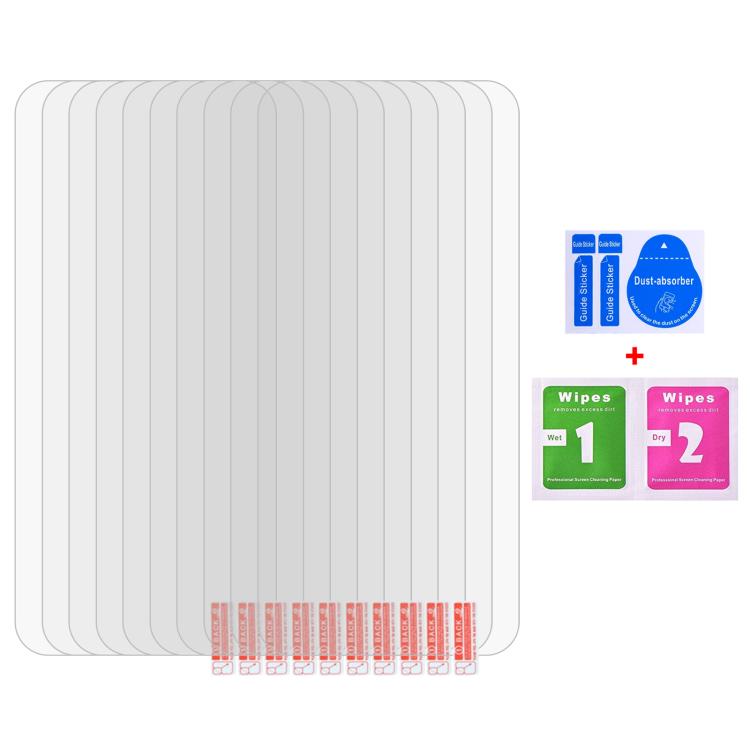 Clear 2.5D tempered glass screen protector set with cleaning wipes