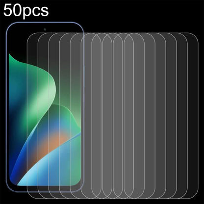 2.5D tempered glass screen protectors, curved edges, 50-pack set