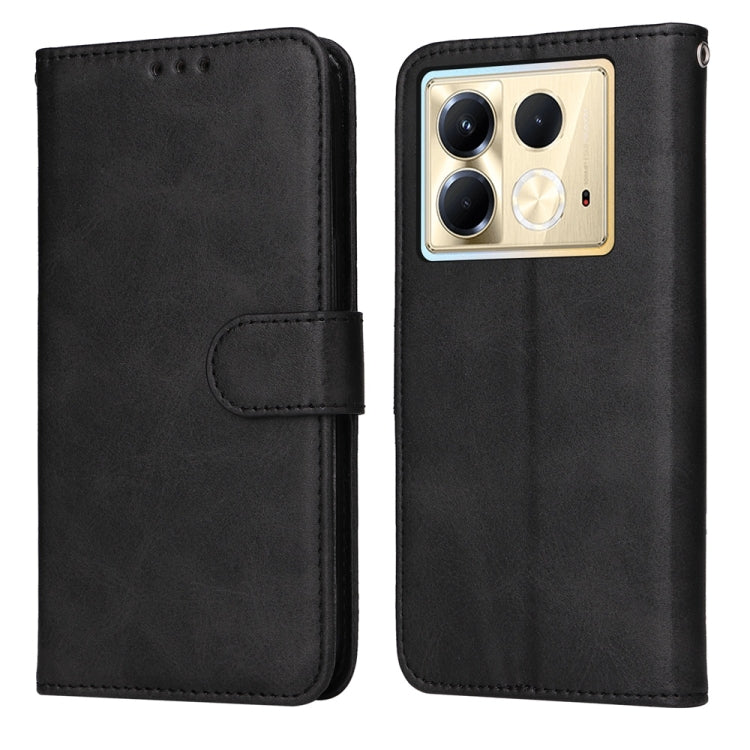 Black flip leather phone case with textured finish; folio cover and camera cutout