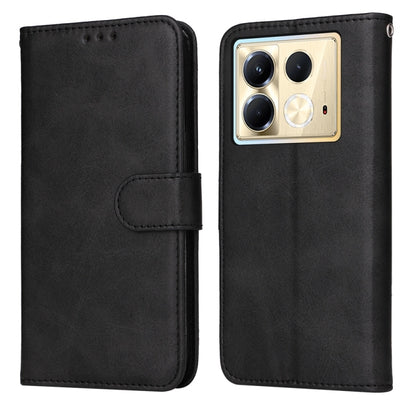 Black flip leather phone case with textured finish; folio cover and camera cutout