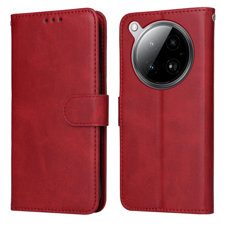 Red flip leather phone case with textured finish; folio cover and camera cutout
