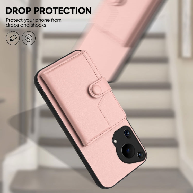 Pink phone case with button strap, shown on a phone for drop protection