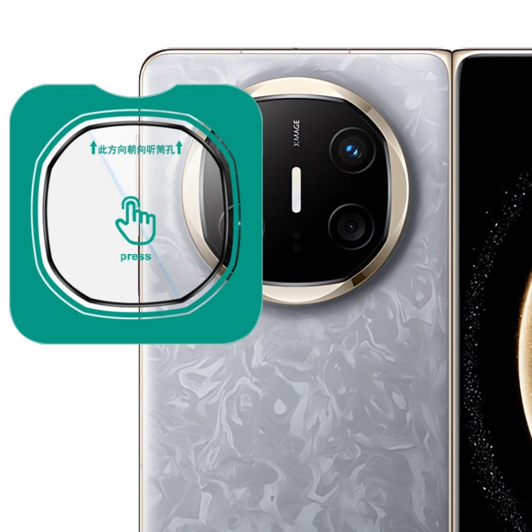 Rear camera lens film with installation guide, clear glass protector over phone camera lenses