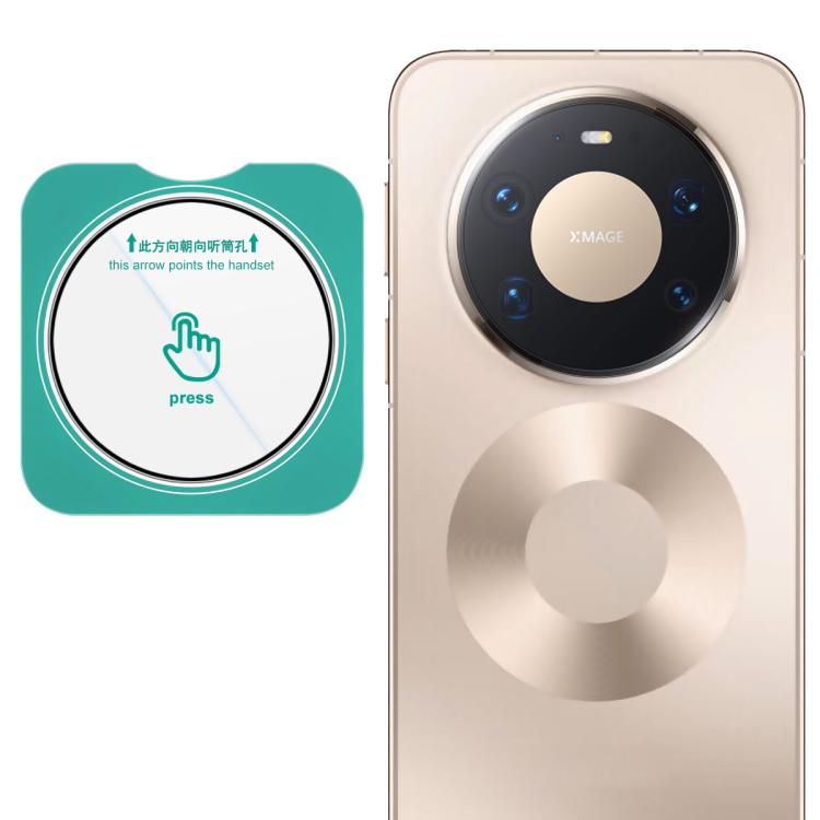 Self-positioning rear camera lens film, clear glass over phone’s beige camera module
