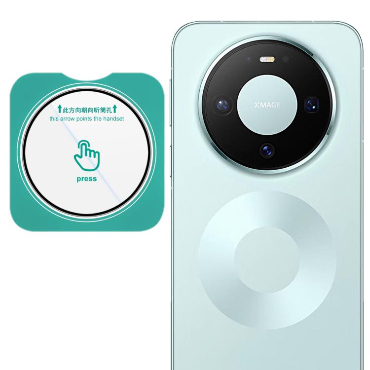Self-positioning rear camera lens film, clear glass over phone’s light blue camera module