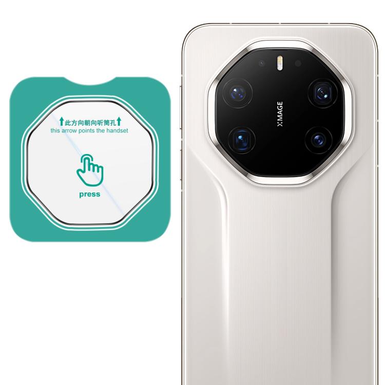 Self-positioning rear camera lens film, clear glass over phone’s white camera module