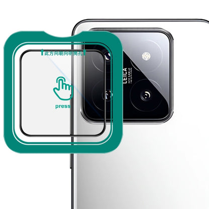 Rear camera lens film with self-positioning frame and clear tempered glass layer
