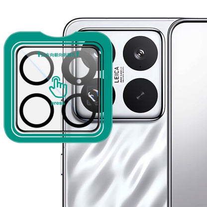 Self-positioning rear camera lens glass film alignment sheet for multi-lens module