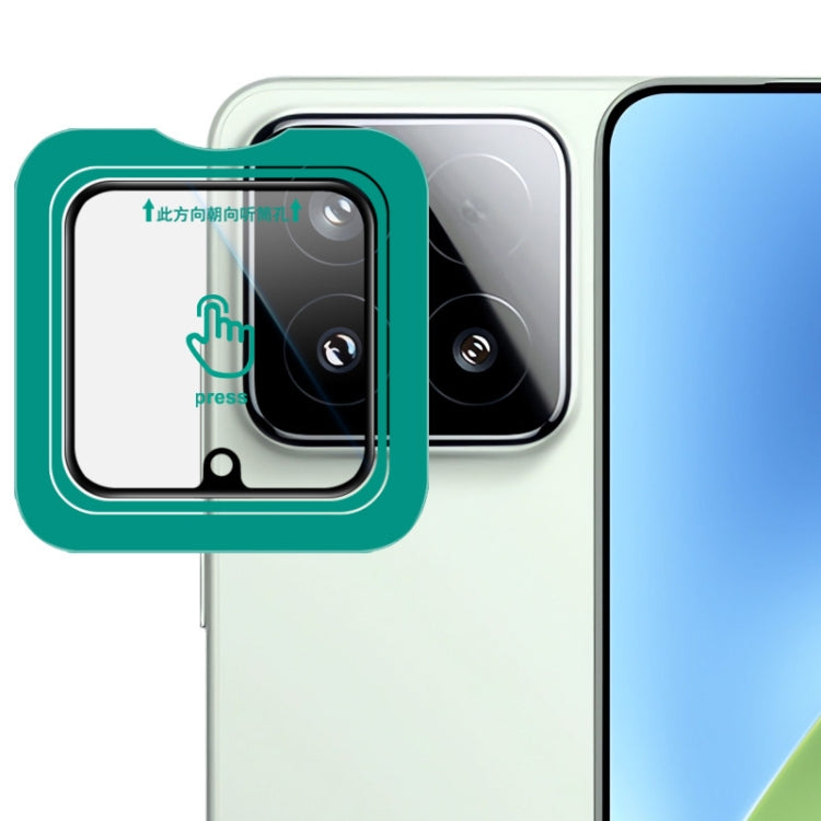 Rear camera lens glass film with self-positioning frame for smartphone camera lenses