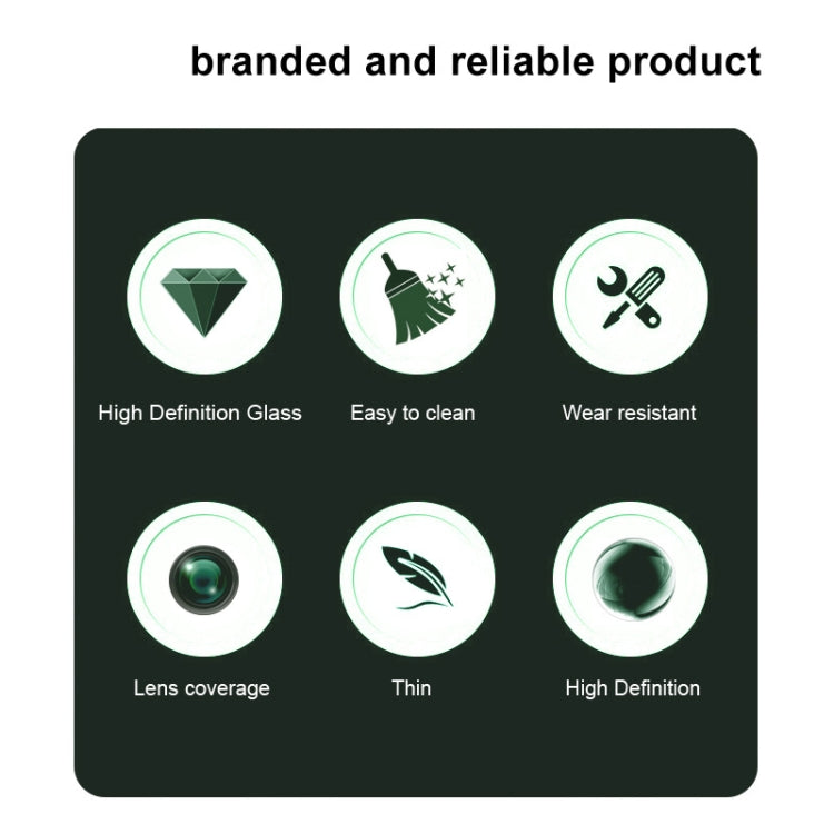 High-definition tempered glass lens film set with wear-resistant and easy-clean coatings