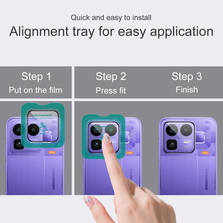 imak HD Glass Rear Camera Lens Film, Self-positioning Version, For Realme Neo8 5G, For Realme GT 7 / 7T Global, For Realme GT7 Pro, For Realme 12 Pro / 12 Pro+