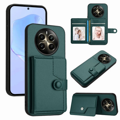 Button Card Bag RFID Anti-theft Phone Case, For Realme 14, For Realme 14 Pro+, For Realme 14 Pro, For Realme 13 Pro / 13 Pro+ 5G, For Realme GT Neo6 SE, For Realme 12 Pro+ / 12 Pro, For Realme 12+ 5G / P1 5G
