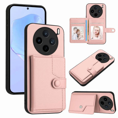 Button Card Bag RFID Anti-theft Phone Case, For vivo X200s, For vivo Y29 4G / T4x / Y300t, For vivo V50 / V50e, For vivo X200 Ultra, For vivo V50 Lite 4G, For vivo Y39 5G / Y300i, For vivo Y200