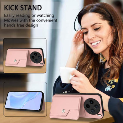 Button Card Bag RFID Anti-theft Phone Case, For vivo X200s, For vivo Y29 4G / T4x / Y300t, For vivo V50 / V50e, For vivo X200 Ultra, For vivo V50 Lite 4G, For vivo Y39 5G / Y300i, For vivo Y200