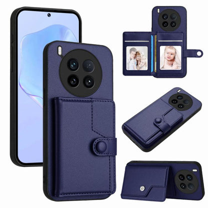 Button Card Bag RFID Anti-theft Phone Case, For vivo X200s, For vivo Y29 4G / T4x / Y300t, For vivo V50 / V50e, For vivo X200 Ultra, For vivo V50 Lite 4G, For vivo Y39 5G / Y300i, For vivo Y200