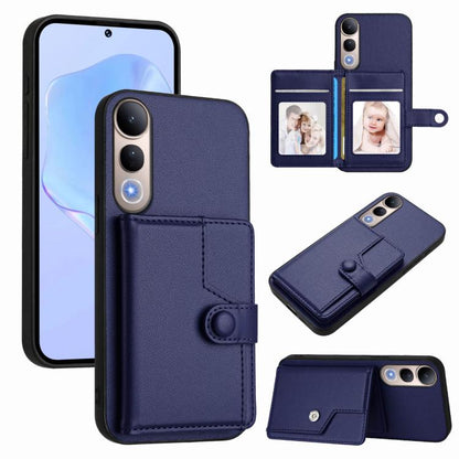 Button Card Bag RFID Anti-theft Phone Case, For vivo X200s, For vivo Y29 4G / T4x / Y300t, For vivo V50 / V50e, For vivo X200 Ultra, For vivo V50 Lite 4G, For vivo Y39 5G / Y300i, For vivo Y200