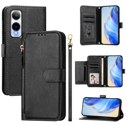 Multi-Card Slots Zipper Wallet Leather Phone Case, For Cricket Icon Plus 2026 / Icon 7 5G, For Cricket Icon 6
