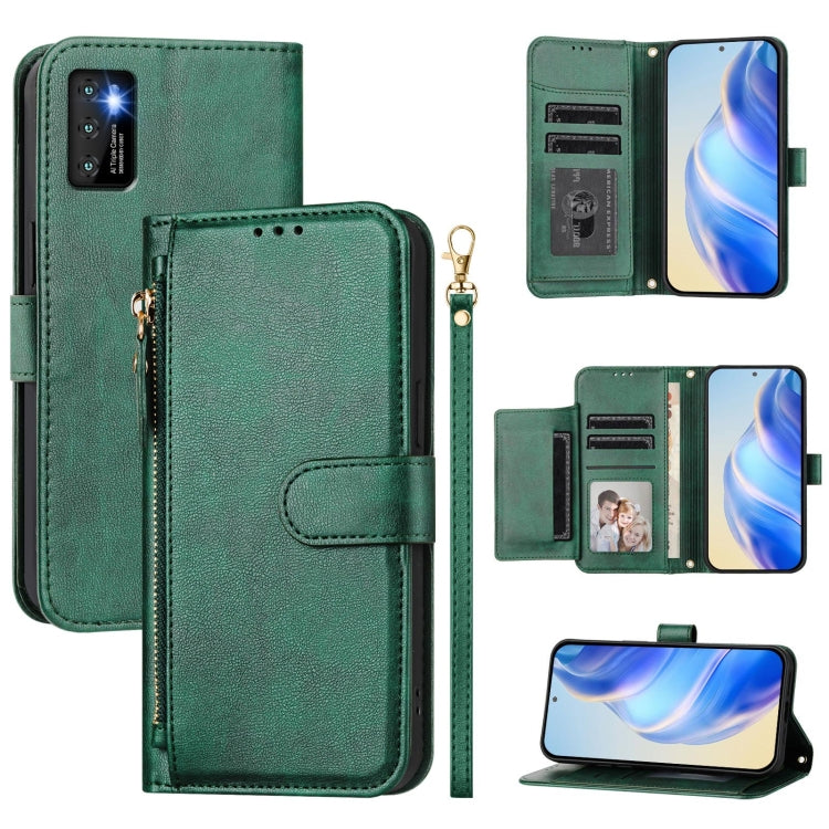 Multi-Card Slots Zipper Wallet Leather Phone Case, For Cubot A40, For Cubot P90, For Cubot A30, For Cubot A20, For Cubot Max 5, For Cubot A10, For Cubot Note 40, For Cubot P50