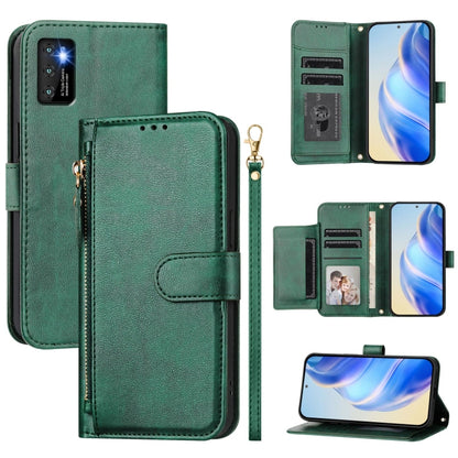 Multi-Card Slots Zipper Wallet Leather Phone Case, For Cubot A40, For Cubot P90, For Cubot A30, For Cubot A20, For Cubot Max 5, For Cubot A10, For Cubot Note 40, For Cubot P50