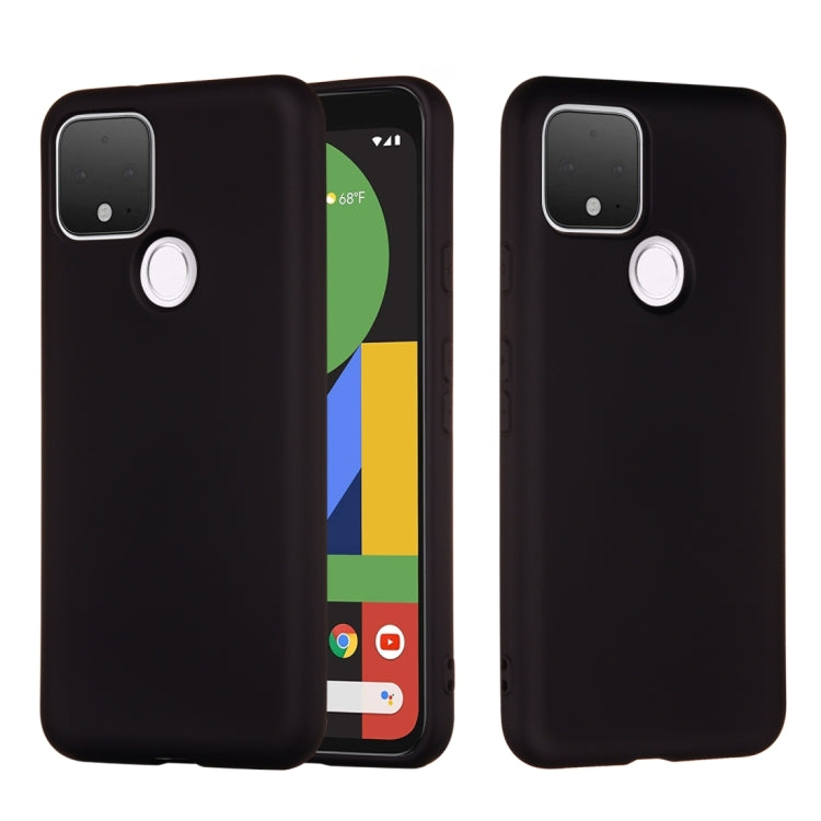 Black full-coverage silicone phone case showing front and back with camera and button cutouts
