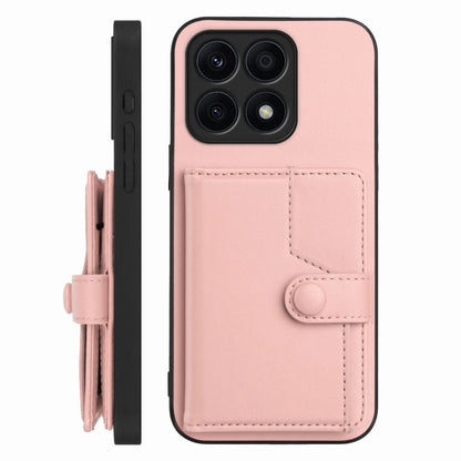 Button Card Bag RFID Anti-theft Phone Case, For Honor X8a, For Honor X9a / Magic5 Lite