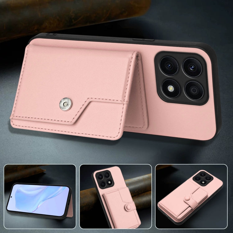 Button Card Bag RFID Anti-theft Phone Case, For Honor X8a, For Honor X9a / Magic5 Lite