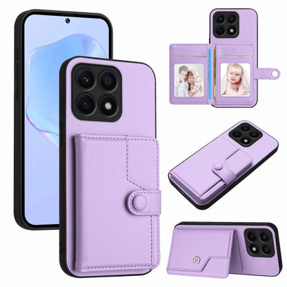 Button Card Bag RFID Anti-theft Phone Case, For Honor X8a, For Honor X9a / Magic5 Lite