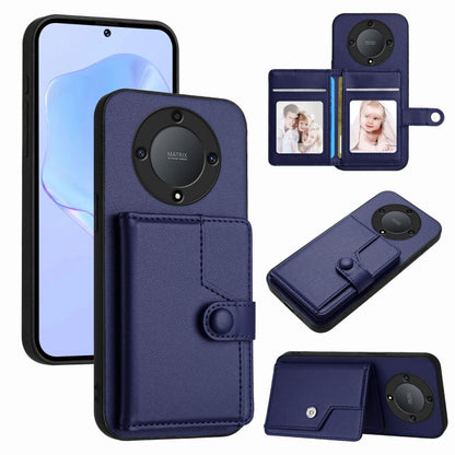 Button Card Bag RFID Anti-theft Phone Case, For Honor X8a, For Honor X9a / Magic5 Lite
