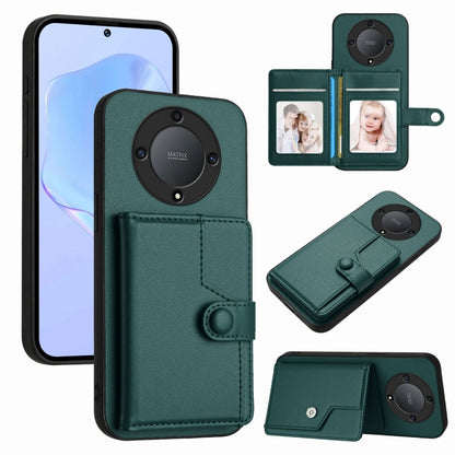 Button Card Bag RFID Anti-theft Phone Case, For Honor X8a, For Honor X9a / Magic5 Lite