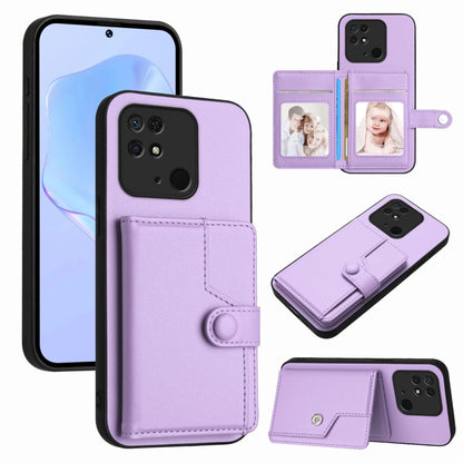Button Card Bag RFID Anti-theft Phone Case, For Redmi Note 12S 4G Global, For Redmi Note 12 4G Global, For Redmi Note 12 Pro+ Global, For Redmi Note 12 Pro 5G Global, For Redmi Note 12 Pro Speed, For Redmi Note 12 5G Global, For Redmi 12C / 11A        ...
