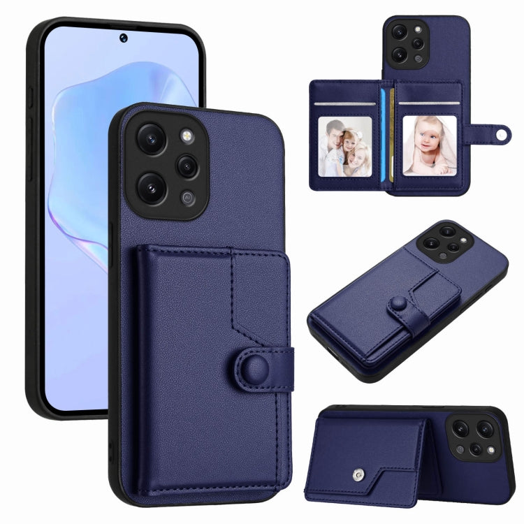 Button Card Bag RFID Anti-theft Phone Case, For Redmi Turbo 4 Pro / Xiaomi Poco F7, For Redmi A5 4G 171.7mm / Xiaomi Poco C71, For Redmi Note 13R / 13 4G, For Redmi Turbo 3, For Redmi A3 4G Global, For Redmi Note 13 Pro 4G Global                       ...