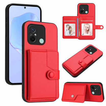 Button Card Bag RFID Anti-theft Phone Case, For Redmi Note 12S 4G Global, For Redmi Note 12 4G Global, For Redmi Note 12 Pro+ Global, For Redmi Note 12 Pro 5G Global, For Redmi Note 12 Pro Speed, For Redmi Note 12 5G Global, For Redmi 12C / 11A        ...
