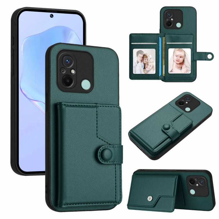 Button Card Bag RFID Anti-theft Phone Case, For Redmi Note 12S 4G Global, For Redmi Note 12 4G Global, For Redmi Note 12 Pro+ Global, For Redmi Note 12 Pro 5G Global, For Redmi Note 12 Pro Speed, For Redmi Note 12 5G Global, For Redmi 12C / 11A        ...