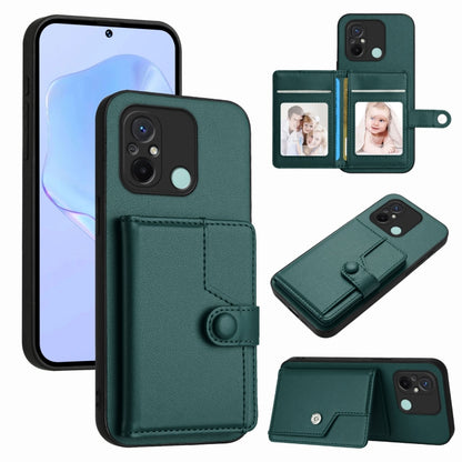 Button Card Bag RFID Anti-theft Phone Case, For Redmi Note 12S 4G Global, For Redmi Note 12 4G Global, For Redmi Note 12 Pro+ Global, For Redmi Note 12 Pro 5G Global, For Redmi Note 12 Pro Speed, For Redmi Note 12 5G Global, For Redmi 12C / 11A        ...