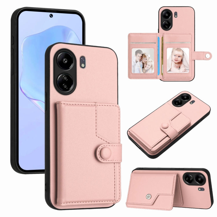 Button Card Bag RFID Anti-theft Phone Case, For Redmi Turbo 4 Pro / Xiaomi Poco F7, For Redmi A5 4G 171.7mm / Xiaomi Poco C71, For Redmi Note 13R / 13 4G, For Redmi Turbo 3, For Redmi A3 4G Global, For Redmi Note 13 Pro 4G Global                       ...