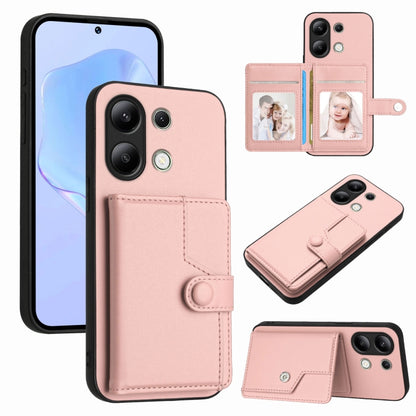 Button Card Bag RFID Anti-theft Phone Case, For Redmi Turbo 4 Pro / Xiaomi Poco F7, For Redmi A5 4G 171.7mm / Xiaomi Poco C71, For Redmi Note 13R / 13 4G, For Redmi Turbo 3, For Redmi A3 4G Global, For Redmi Note 13 Pro 4G Global                       ...