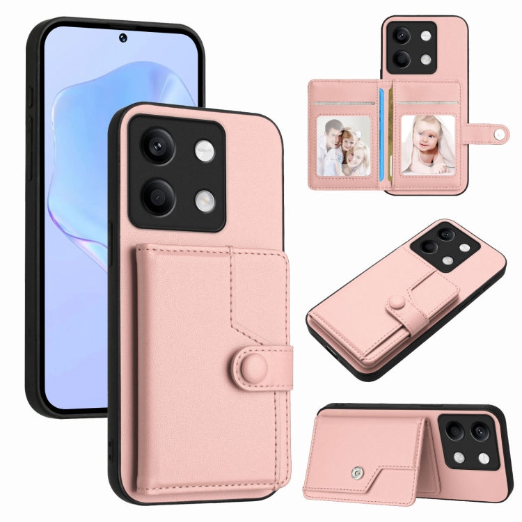 Button Card Bag RFID Anti-theft Phone Case, For Redmi Turbo 4 Pro / Xiaomi Poco F7, For Redmi A5 4G 171.7mm / Xiaomi Poco C71, For Redmi Note 13R / 13 4G, For Redmi Turbo 3, For Redmi A3 4G Global, For Redmi Note 13 Pro 4G Global                       ...