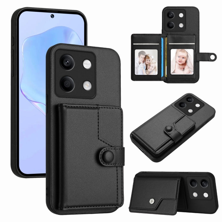 Button Card Bag RFID Anti-theft Phone Case, For Redmi Turbo 4 Pro / Xiaomi Poco F7, For Redmi A5 4G 171.7mm / Xiaomi Poco C71, For Redmi Note 13R / 13 4G, For Redmi Turbo 3, For Redmi A3 4G Global, For Redmi Note 13 Pro 4G Global                       ...