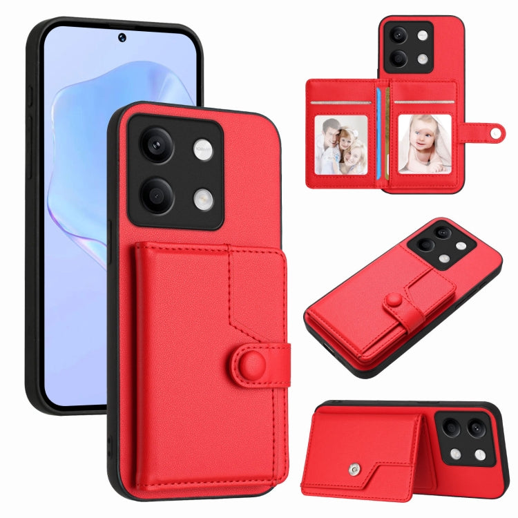 Button Card Bag RFID Anti-theft Phone Case, For Redmi Turbo 4 Pro / Xiaomi Poco F7, For Redmi A5 4G 171.7mm / Xiaomi Poco C71, For Redmi Note 13R / 13 4G, For Redmi Turbo 3, For Redmi A3 4G Global, For Redmi Note 13 Pro 4G Global                       ...